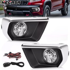 Hecasa Fog Lights For Chevy Colorado 21-22 Wsilver Bezel Relay Switch Wire Bulb Hecasa Fog Lights For Chevy Colorado 21-22 Wsilver Bezel Relay Switch Wire Bulb