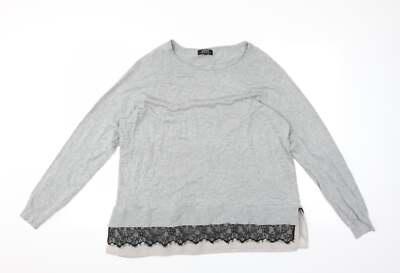 Matalan Damen grau Rundhals Viskosemischung Pullover Größe 18