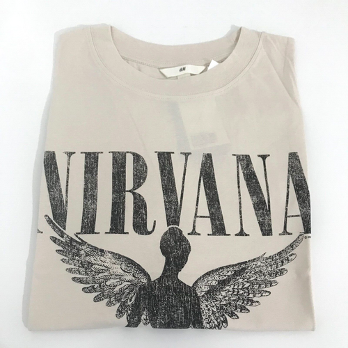 H&amp;amp;amp;M ladies oversized t-shirt Nirvana Size XL beige