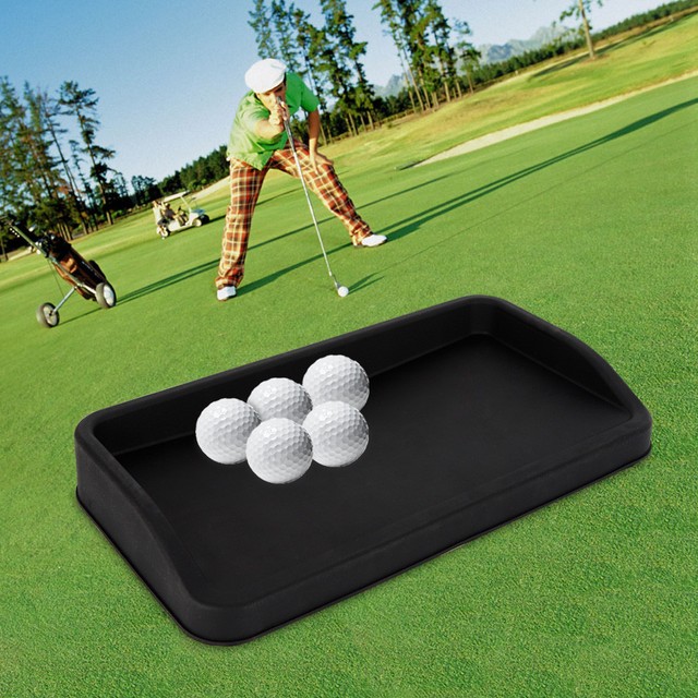 Rubber Golf Ball Tray (Black) 57*32cm(L*W) Keep Your Golf Balls Under