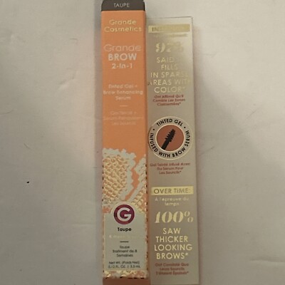 Grande Cosmetics GrandeBrow 2-In-1 Tinted Brow Gel + Brow Enhancing Serum ~Taupe