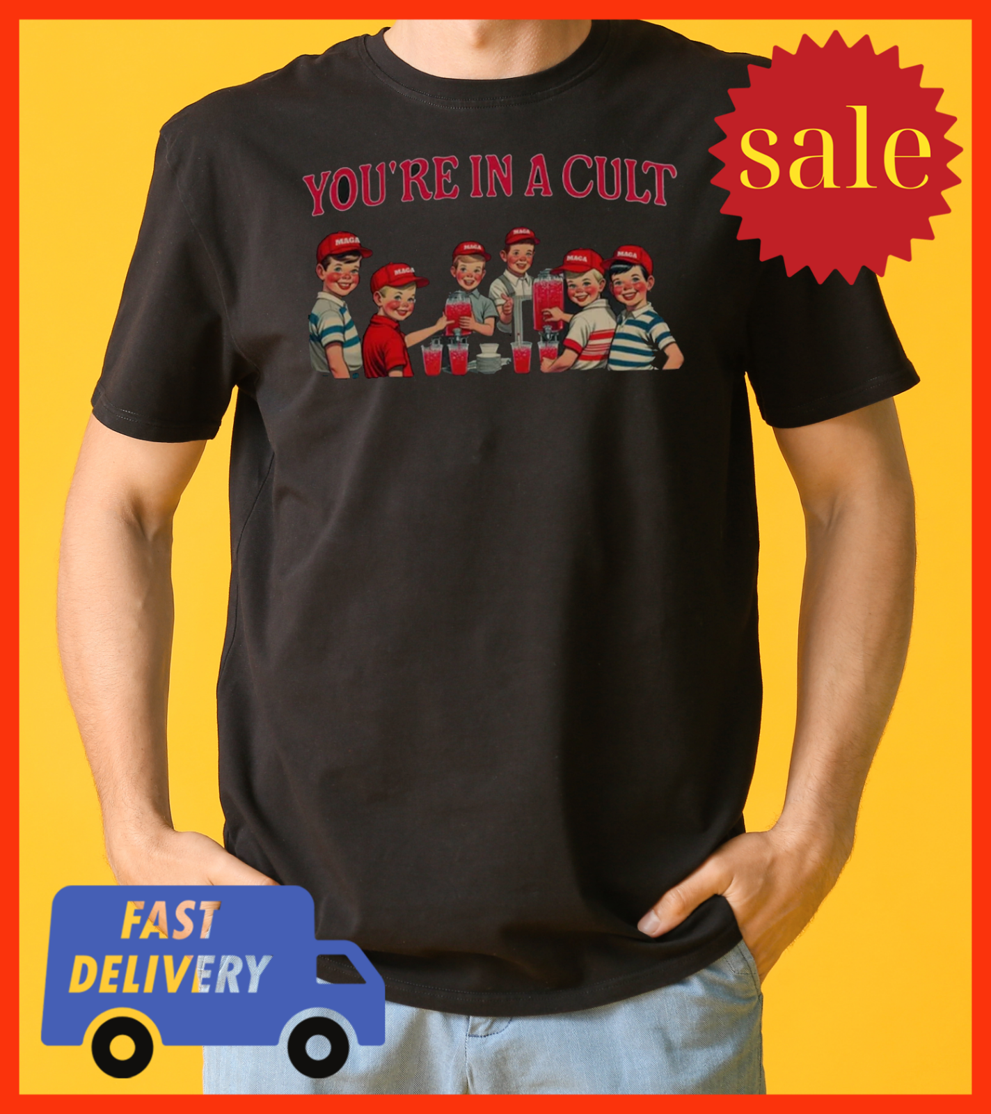 Anti Trump Cult T-Shirt Black Unisex Political Statement Tee