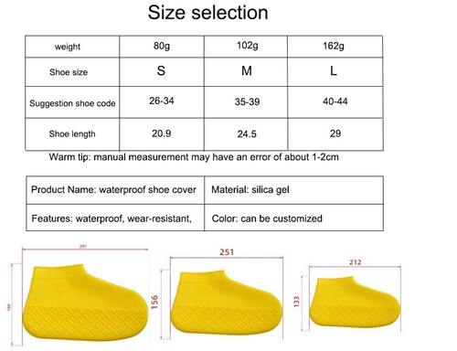 Sz L Reusable Clear Shoe Covers Waterproof Silicone Rain Shoe Protector Ship USA - Picture 3 of 8