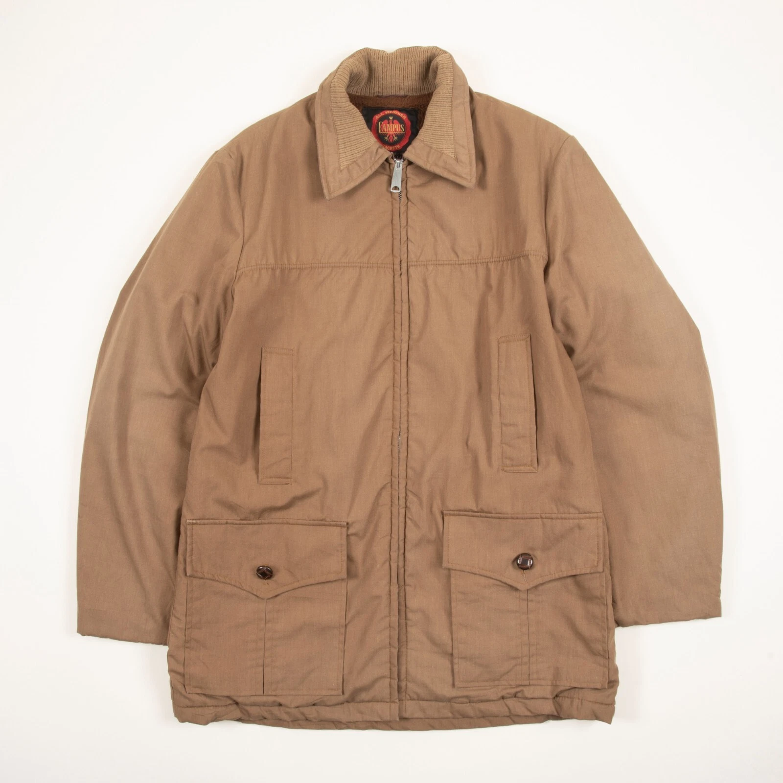 Vintage Pile Fleece Lined Campus Jacket Insulated Coat 3239