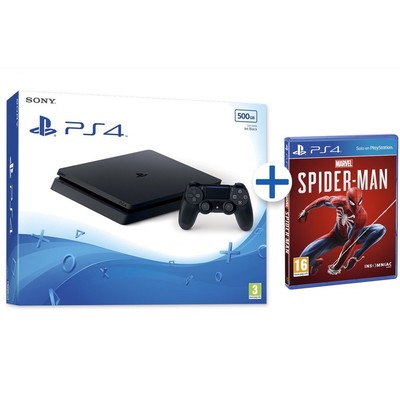 PS4 500GB + SPIDERMAN PS4 CONSOLA SLIM CON VIDEOJUEGO FÍSICO PLAYSTATION 4