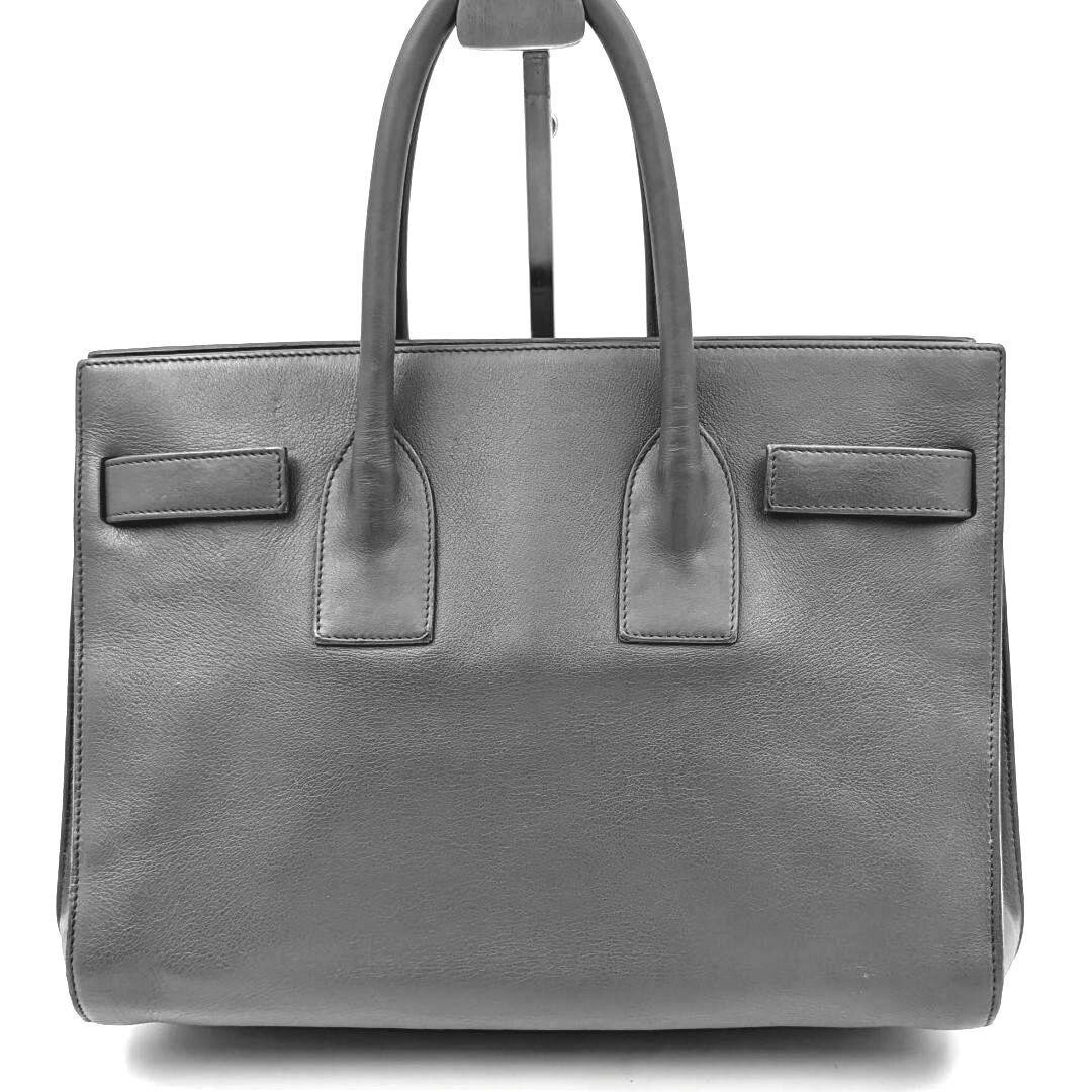 Borsa a mano SAINT LAURENT Sac de Jour2Way tracolla pelle piccola grigio scuro