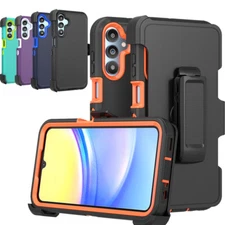 For Samsung Galaxy A15 5G Case Heavy Duty Shockproof+Screen Protector+Belt Clip