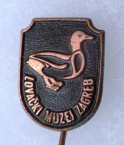 Insigne De Chasse Miniature Zagreb Croatie Vintage - Métal Doré - Années 1980