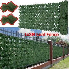 1m*3m Artificial Ivy Leaf Hedge Garden Fence Wall Balcony Privacy Screening Roll