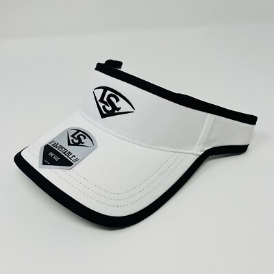 Louisville Slugger Adjustable White Visor Hat Cap Adult OSFA Baseball Softball