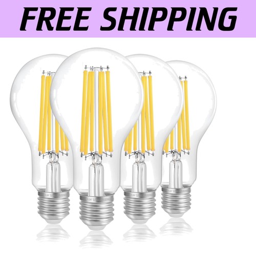 Energy-Efficient 18W Dimmable LED Light Bulbs, 150W Equivalent, Warm White Glow