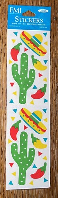 RARE FMI Frances Meyers Mexican SOMBREROS Chils Cactus Mexico Vacation Stickers