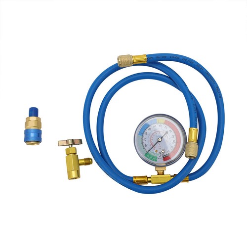 R134A Auto KFZ Klimaanlage Kältemittel 1/2 Thread Füllschlauch mit Manometer Neu - Bild 3 von 12