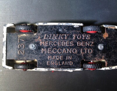 DINKY TOYS VINTAGE MERCEDES BENZ RACE CAR # 237 WHITE, 1960's | eBay
