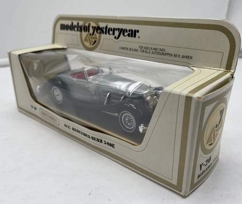 1937 MERCEDES 540K DIECAST CAR MATCHBOX MODELS OF YESTERYEAR Y-20 1:43 ORIG BOX