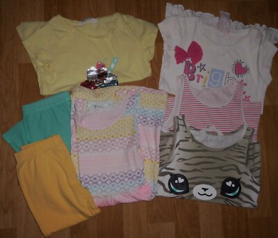 KLEIDERPAKET MÄDCHEN  110-116  H&M KLEID + SHIRT + TOP + CAPRIHOSE