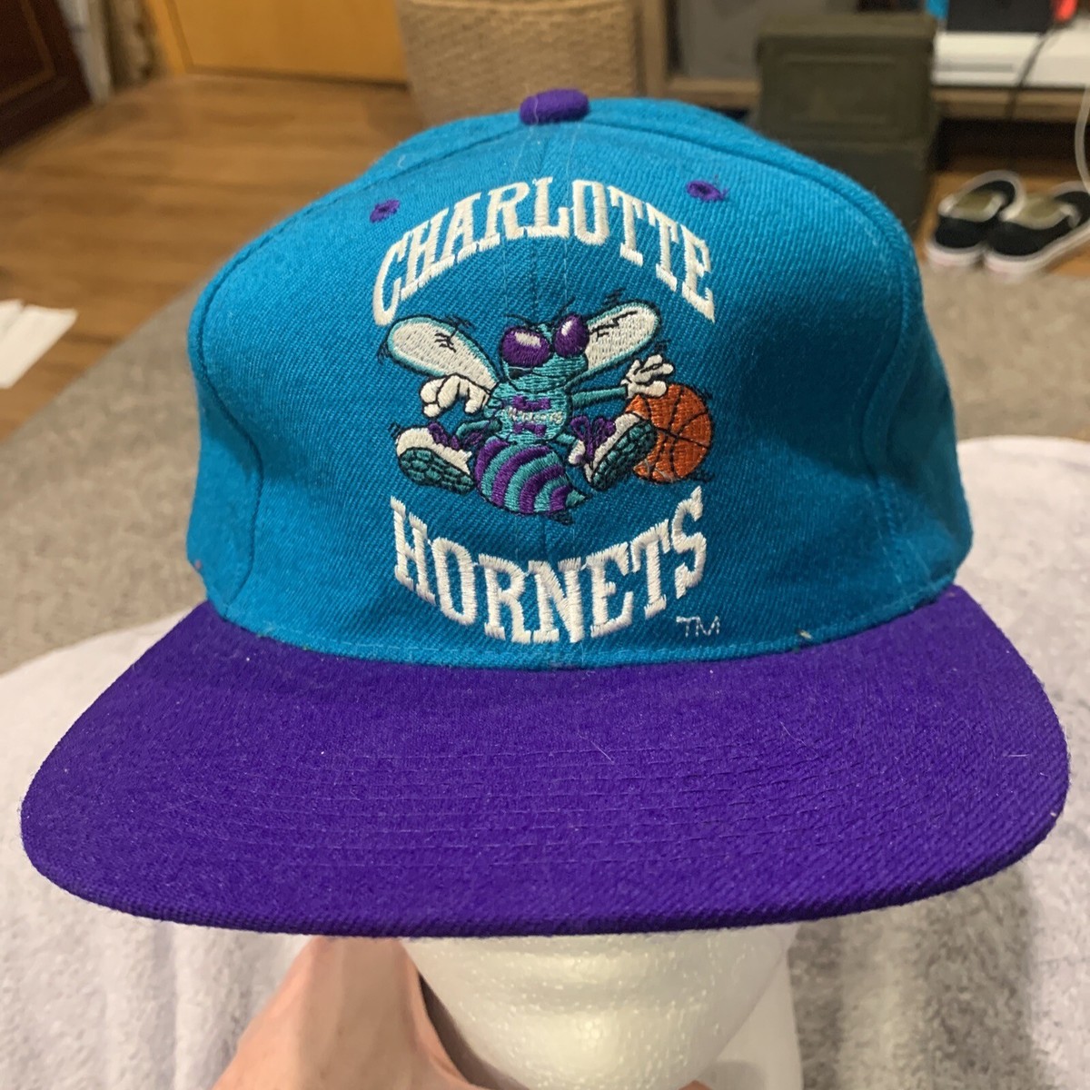Charlotte Hornets NBA 100% Wool Snapback Hat Cap Grossman Official