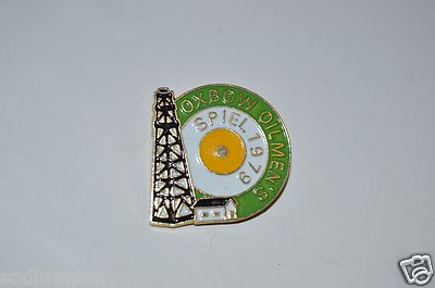 WOW Nice Vintage OXBOW Oilmen's Club Spiel 1979 Oil Tower Rigger Pin Rare