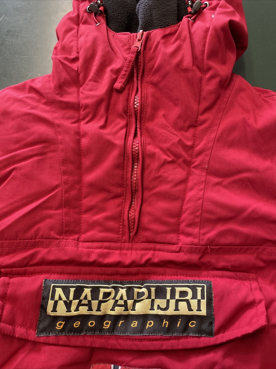 Napapijri Skidoo Bomber Jacket Windbreaker Size Small Red | eBay