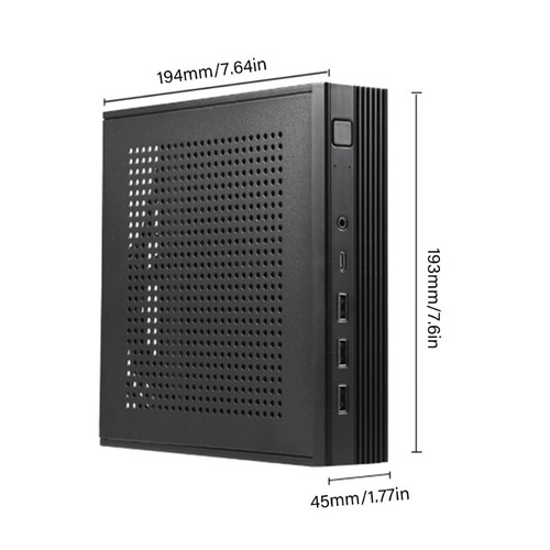 TX06 Desktop Mini PC Case for Thin ITX Motherboards with Efficient Cooling - Photo 8/12