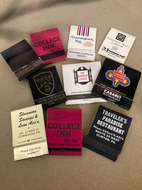 Group of Pennsylvania Match Books