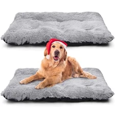 Tranqun 2 Pcs Dog Beds Dog Crate Beds with Machine Washable Anti-slip Thick