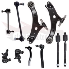 10x Front Control Arms Ball Joints Tie Rod For 2002 2003 2004-2012 Toyota Camry
