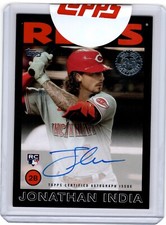 Jonathan India RC Auto 2021 Topps 1st RC Auto Black Parallel #/199 NL ROY Reds