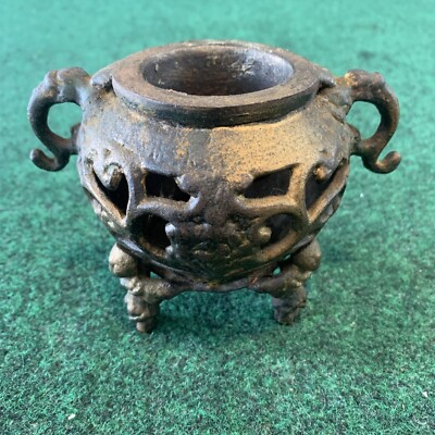 Antique Japanese Cast Incense Burner Estate Find Free Shipping | eBay