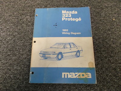 1992 Mazda 323 Original Electrical Wiring Diagram Manual Book Hatchback