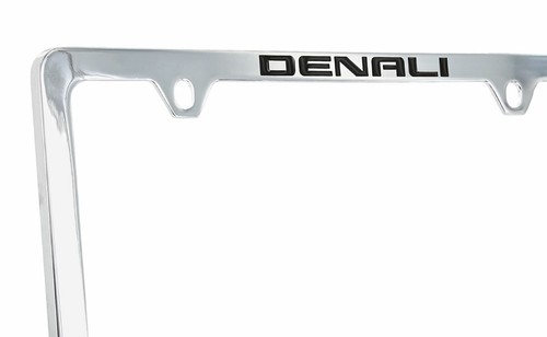 GMC Denali Chrome Plated Metal License Plate Frame Holder - Foto 3 di 5