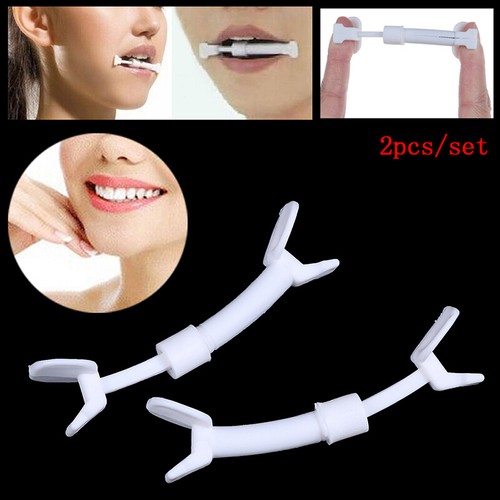 2pcs Slim Mouth Piece Face Flex Smile Cheek Toner Facial Exerciser Toni_ex X❤F - Imagen 2 de 12