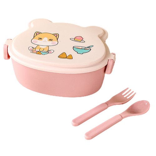1 Set Lunch Container Compartment Design Retain Freshness Children Lovely - Picture 10 of 14