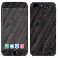 Skin Decal Vinyl Wrap for Apple iPhone 7 PLUS / Black Wood