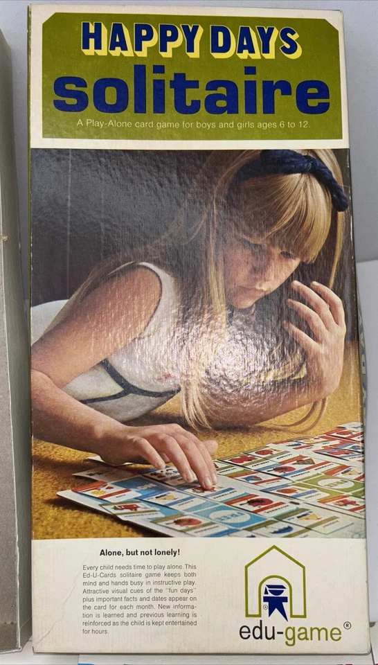 Vintage 1970 Happy Days Solitaire Game Made In USA - Image 2 of 4