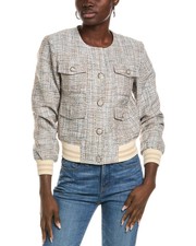 Central Park West Hayden Cargo Tweed Bomber Women's