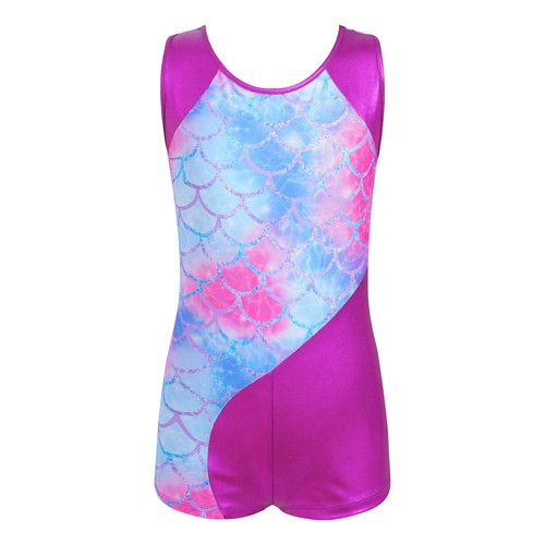 Girls Unitard Gymnastic Bodysuit Silky Jumpsuit Yoga Leotard Soft Biketards - Picture 9 of 45