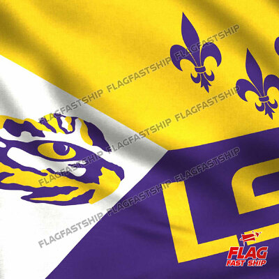 LSU Tigers Tiger Stripe 3x5 Bandiera - Foto 8