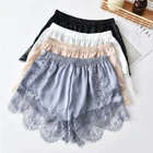 Women Lace Chiffon Faux Silk Shorts Safety Pants Elastic Waist Loose Lounge