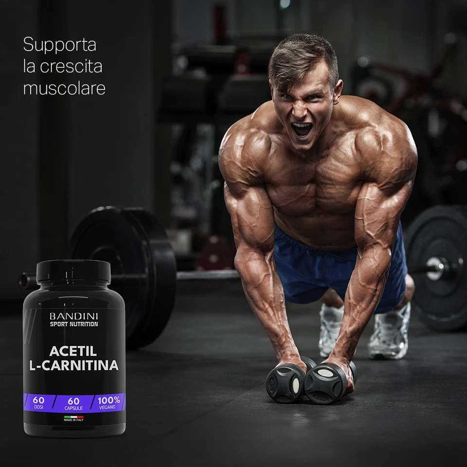 Bandini® Acetil L-CARNITINA | 60 capsule 1000 mg per CAPSULA | Palestra e Sport - Immagine 4 di 4