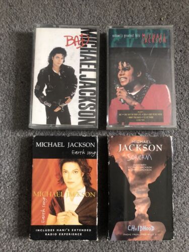 Michael Jackson cassettes - Bad, Earth Song, Scream - Foto 1 di 3