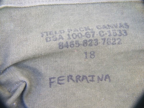 Vintage US Army Canvas Combat Field Bag Pack Military w Web Belt Vietnam - Picture 12 of 12