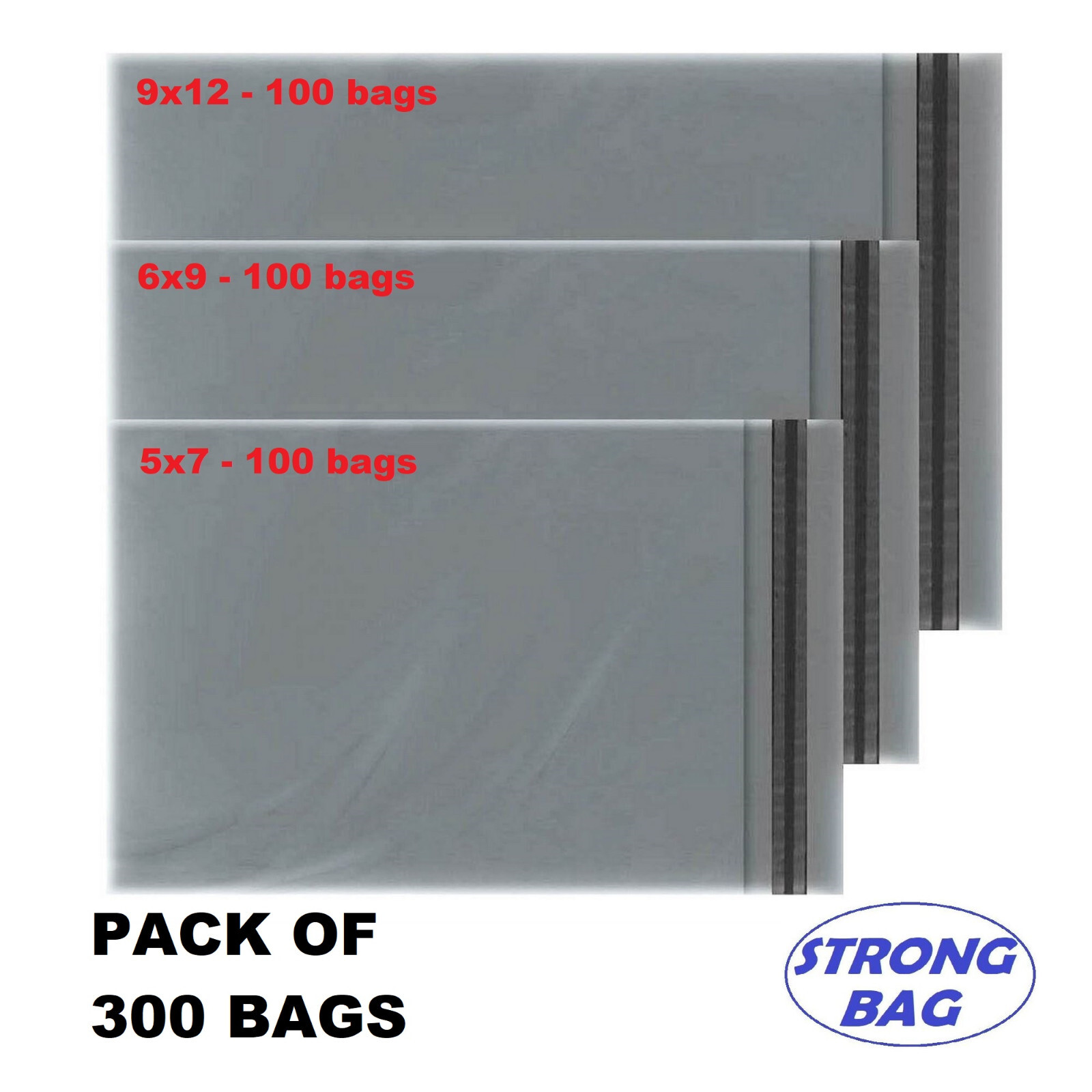 300 Postage Parcel Mailing Shipping Bags Mixed Sizes Postal Post Packing Mailing