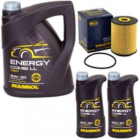 MotoröL Set Mannol Energy Combi Ll 5W-30 7 Liter + ÖLfilter FüR Porsche Vw Lt