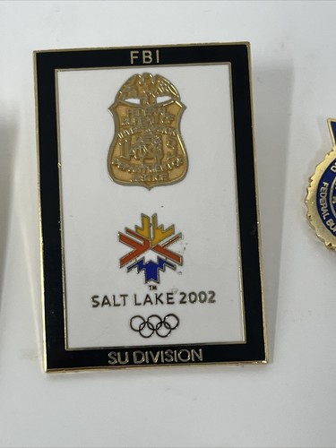 FBI Salt Lake City 2002 olympics lapel pins 14 Rare Good Condition - Picture 9 of 20