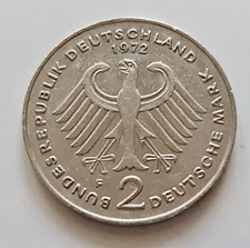 COIN VINTAGE AUTHENTIC GERMANY 2 MARK 1972