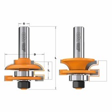 SET DUE FRESE PER ANTINE CMT cod 991.501.11 - GAMBO d 12 mm - CMT ORANGE TOOLS