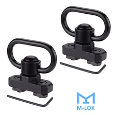 QD Sling Swivel, QD Sling Mount with Push Button 2 Pack