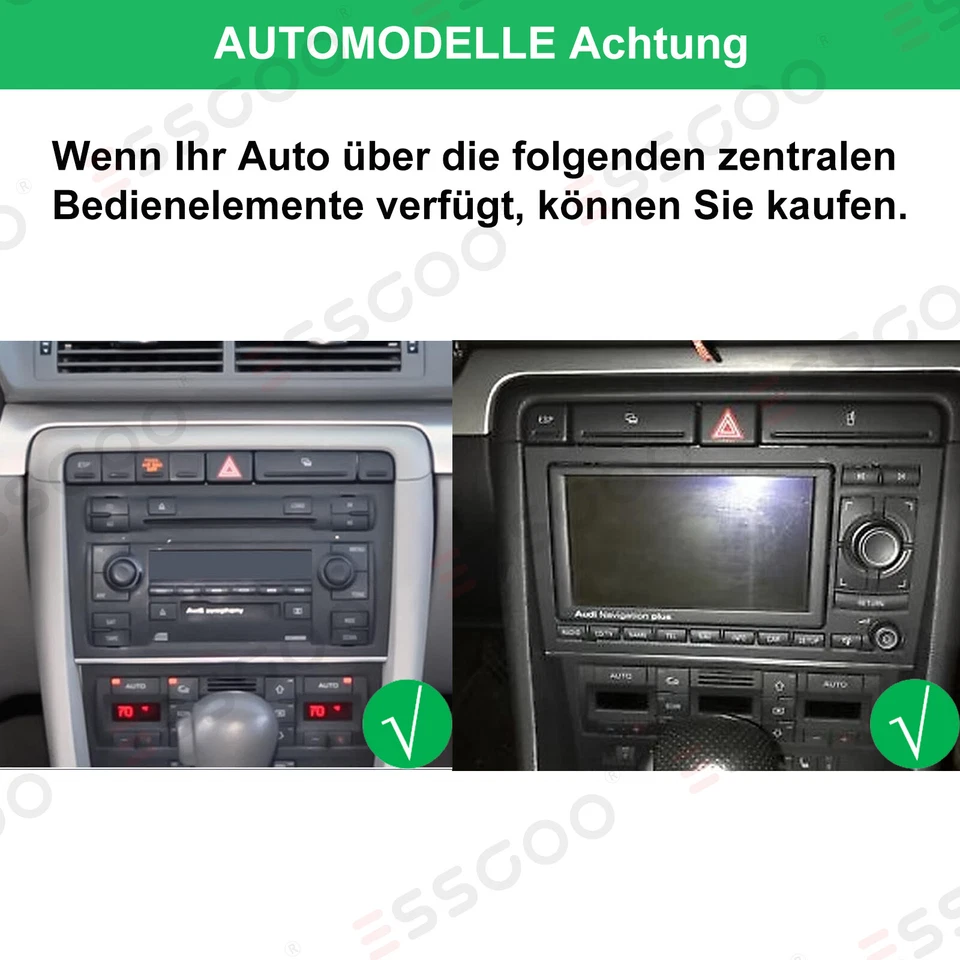 DAB+ KAM Carplay Autoradio Android 13 4+64GB Für Audi A4 2000-08 S4 8E 8H B6 B7 - Bild 3 von 4