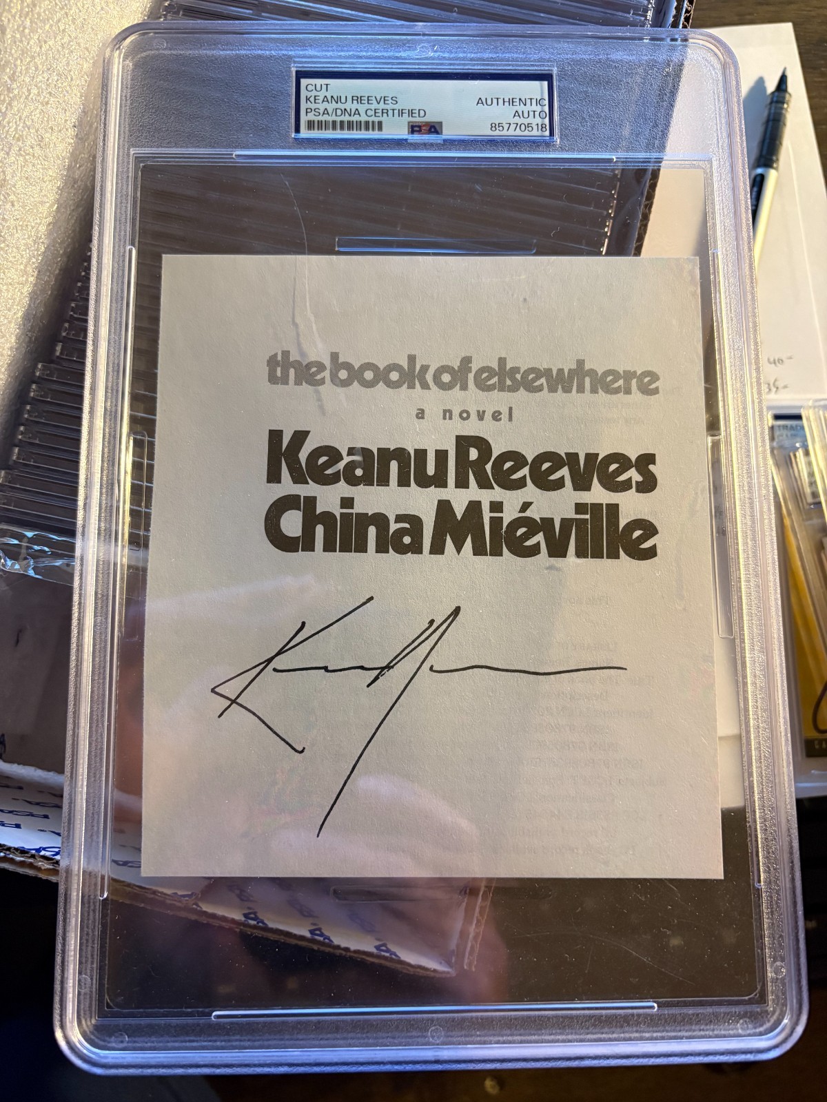 Keanu Reeves Actor John Wick signed autographed book sheet AUTO PSA